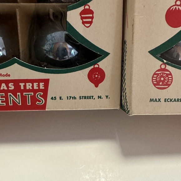 Vintage Shiny Brite Blue Glass Christmas Ornaments Balls Qty-23 With Boxes - Picture 4 of 12